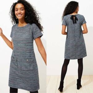 LOFT | Dresses | Ann Taylor Loft Black And White Eyelet Embroidered Smocked  Yoke Swing Dress | Poshmark